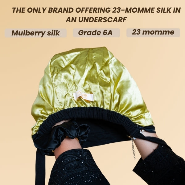 Mulberry Silk Hijab Undercap 23 Momme - Anti-Shedding & Non-Slip